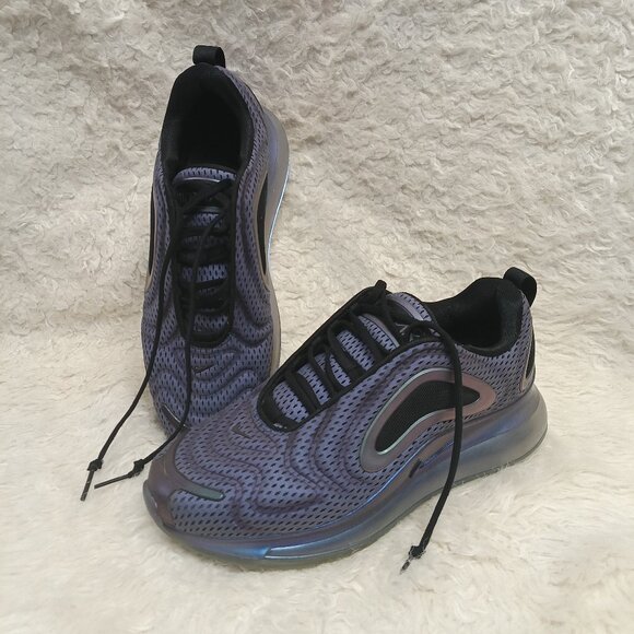 Nike Mens Air Max 720 Sneakers Shoes Youth 7Y Purple Black A03196-002 - Picture 1 of 8
